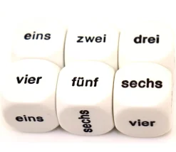 Dé 6 faces allemand 1 à 6 - eins sechs