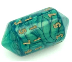 Dé 20 faces baril - barrel dice à l'unité (couleur mise au hasard)
