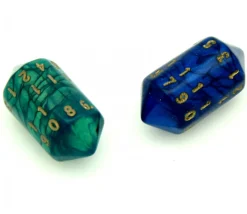 Dé 20 faces baril - barrel dice à l'unité (couleur mise au hasard)