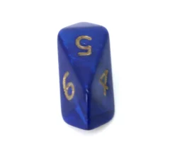 Dé 6 faces baril nacré - barrel dice à l'unité (couleur mise au hasard)