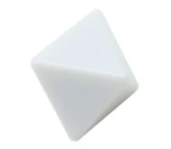 Dé 8 faces blanc neutre à personnaliser standard 2.5 cm