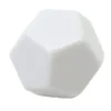Dé 12 faces blanc neutre à personnaliser 2.2 cm