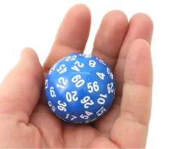 Dé 60 faces bleu D60 de jeu