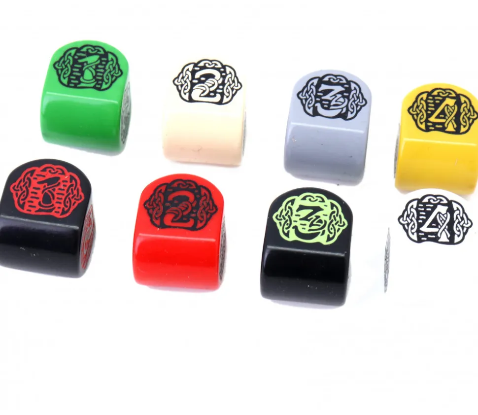 Dé 4 faces Celtic 3D moderne (forme arrondie)