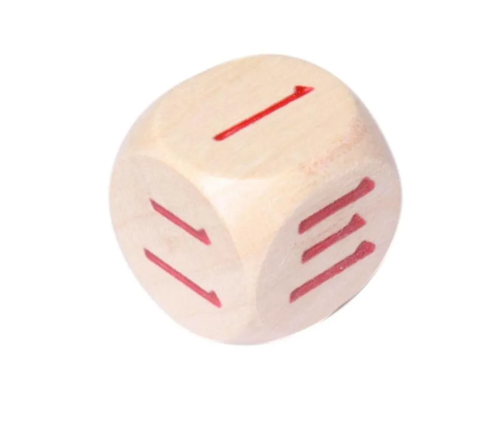 Dé 6 faces chinois 1 à 6 pour jeu et apprentissage