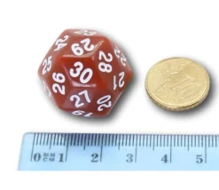 Dé 30 faces cuivré D30 de jeu