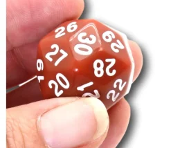 Dé 30 faces cuivré D30 de jeu