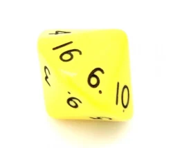 Dé 16 faces D16 à l'unité (couleur mise au hasard)