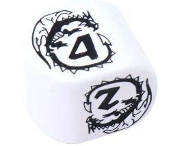 Dé 4 faces dragon moderne (forme arrondie)