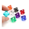Dé 10 faces en translucide de 0 à 9 à l'unité (couleur mise au hasard)