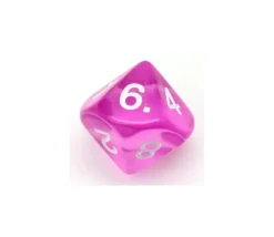 Dé 10 faces en translucide de 0 à 9 à l'unité (couleur mise au hasard)