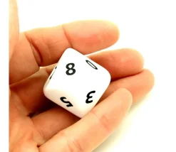 Dé 10 faces géant d10 opaques JUMBO