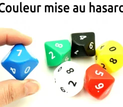 Dé 10 faces géant d10 opaques JUMBO