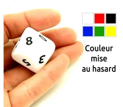 Dé 10 faces géant d10 opaques JUMBO