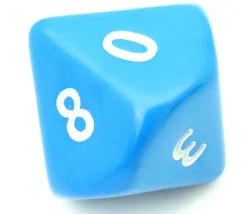 Dé 10 faces géant d10 opaques JUMBO