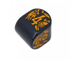 Dé 4 faces Halloween moderne (forme arrondie)