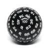 Dé 100 faces noir D100 de jeu