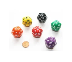 Dé 30 faces opaques D30 de jeu à l'unité