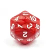 Dé 30 faces rouge nacré D30 de jeu