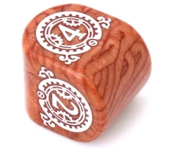 Dé 4 faces Steampunk moderne (forme arrondie)