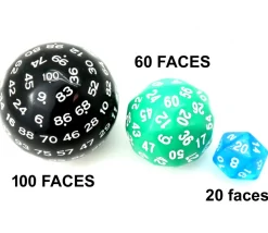 Dé 60 faces vert D60 de jeu