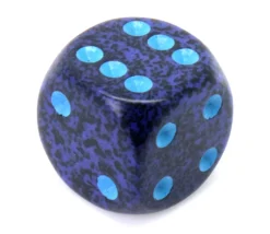 Dé à jouer 16 mm bleu effet granit Speckled - Cobalt - Chessex