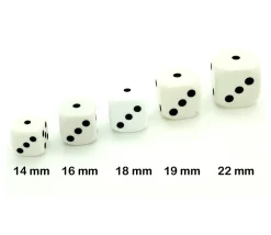 Dé à jouer 18 mm classique points 1 à 6 jeux de société