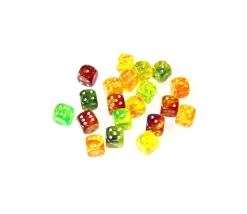 Dé à jouer 15 mm gem bicolore blitz