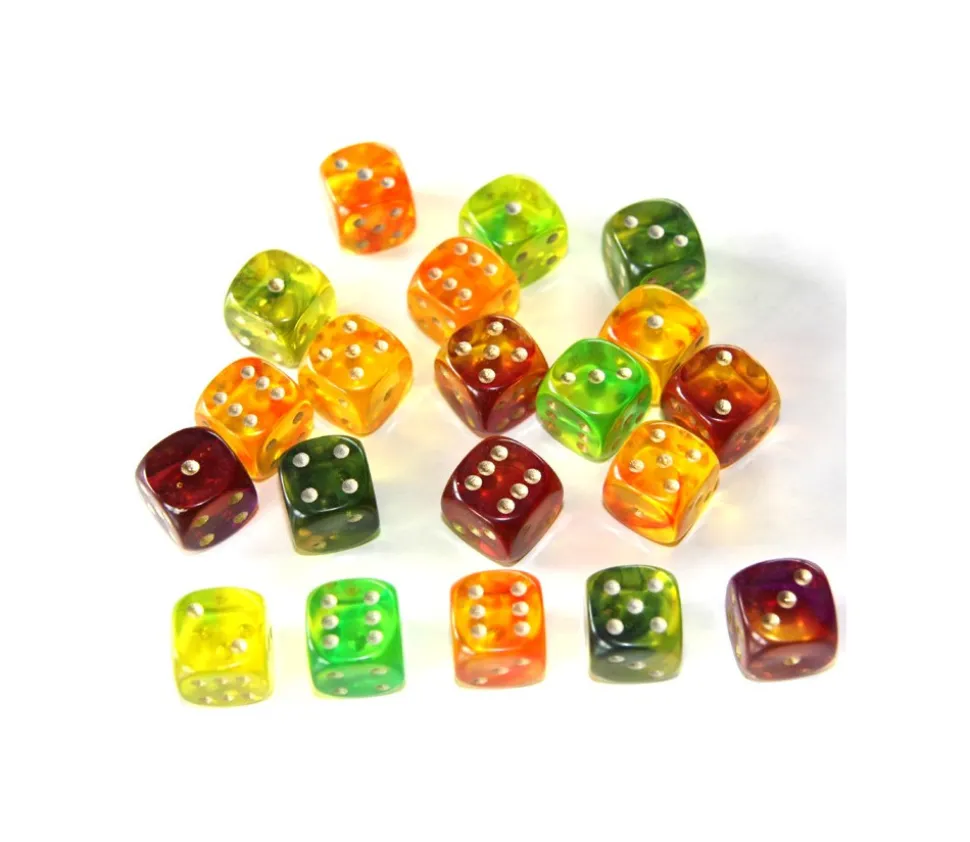 Dé à jouer 15 mm gem bicolore blitz