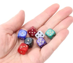 Dé à jouer 12 mm nacré à l'unité couleur à choisir