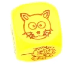 Dé à jouer animaux rigolos 18 mm à l'unité