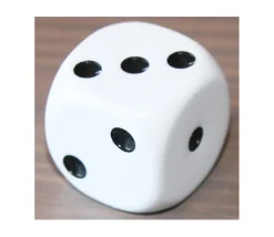 Dé à jouer avec points 123 de 16mm de côté