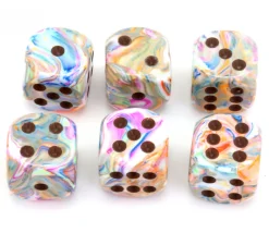 Dé à jouer Festive vibrant 16 mm