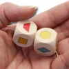 Dé à jouer formes géométriques couleurs - 20 mm