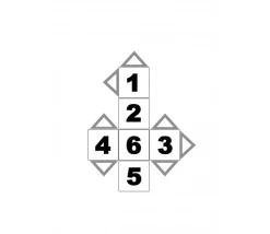 Dé à jouer géant gratuit chiffre 1 à 6 pour jeu de société