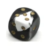 Dé à jouer marbré noir/blanc 16 mm
