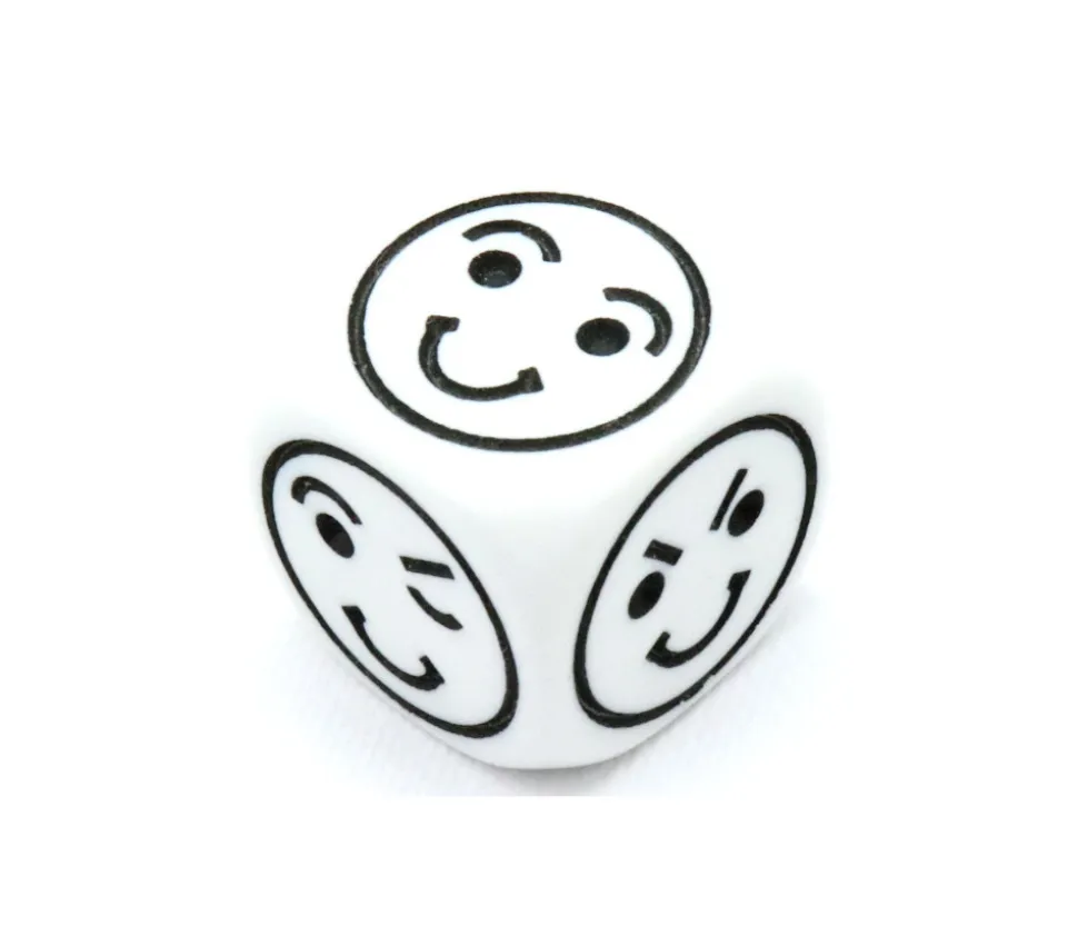 Dé à jouer émotions visage 22 mm