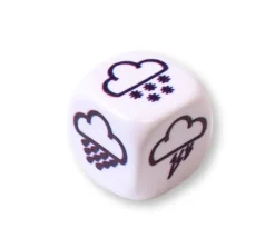 Dé à jouer météo 18 mm avec nuages et soleil