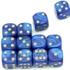 Dé à jouer nacré bleu de couleur 16 mm
