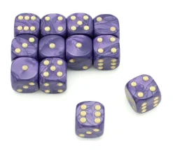 Dé à jouer nacré violet 16 mm