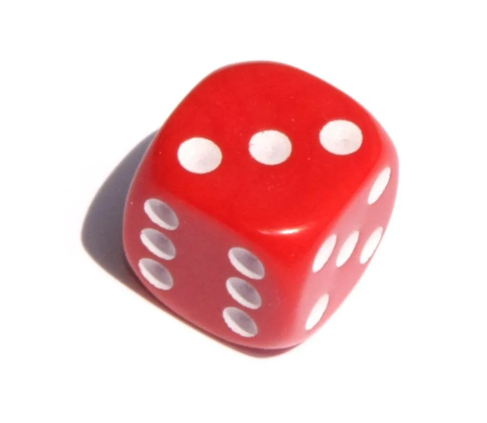 Dé à jouer noir ou couleurs 16 mm points de 1 à 6 pour jeu de société à l'unité