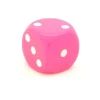 Dé à jouer rose 16 mm standard points de 1 à 6 pour jeu de société à l'unité