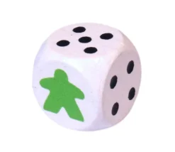 Dé 12345 Meeple en bois 16 mm