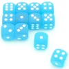 Dé 16 mm givré bleu caraïbe