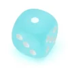 Dé 16 mm givré turquoise