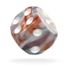 Dé 16 mm marbré argent et cuivre Oakie Doakie D6