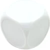 Dé 22 mm plastique blanc neutre - faces creux rond