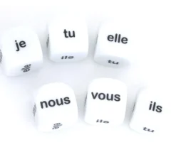 Dé 22 mm pronom personnel je tu elle nous vous ils