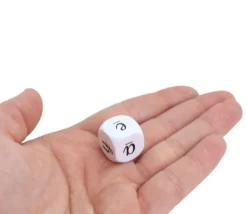 Dé 6 voyelles aeiouy lettres 16 mm