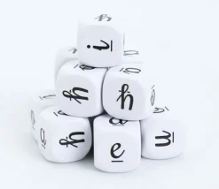 Dé 6 voyelles aeiouy lettres 16 mm